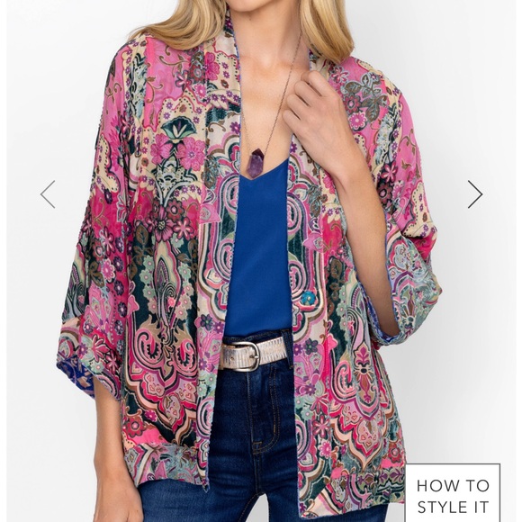 NWT Johnny Was Carwin Burnout Kimono-M - Picture 6 of 7